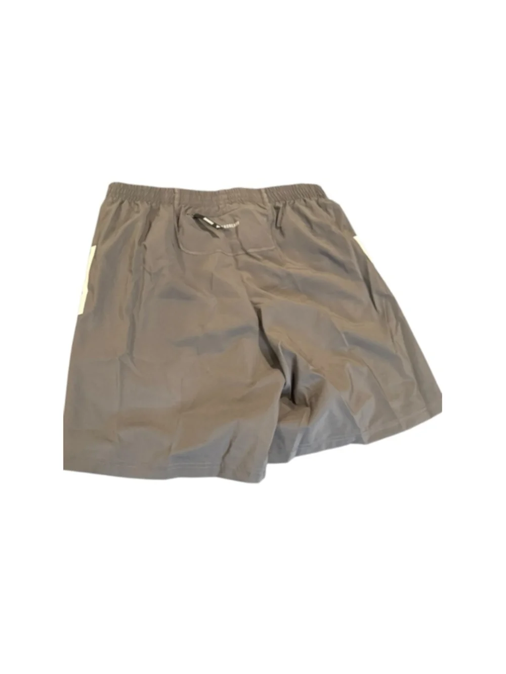 Men's Adidas Grey Athletic Shorts L with White Stripes own the run